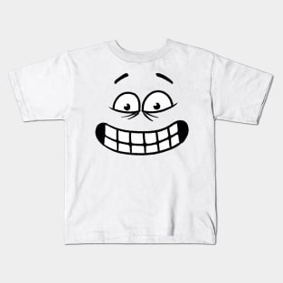 Funny Cartoon Face Innocent Kids T-Shirt